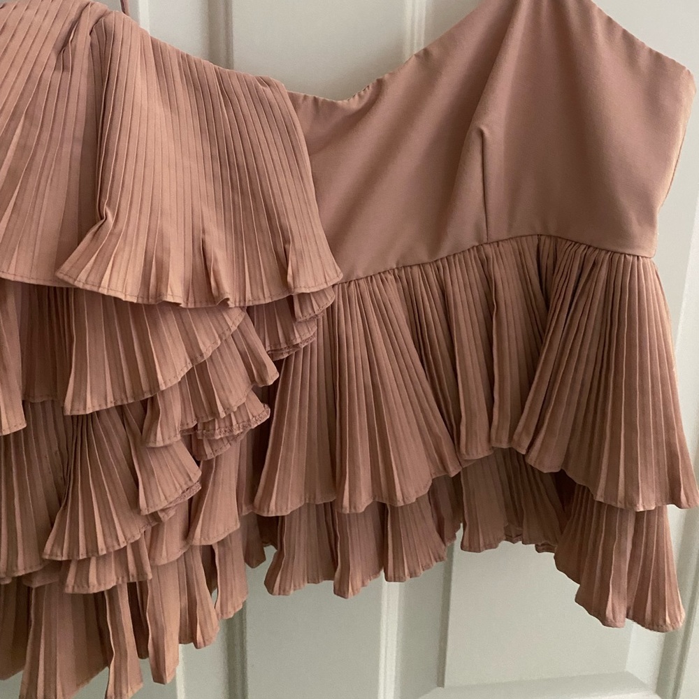 Zara Pink Ruffle Tank Top - Picture 4 of 8